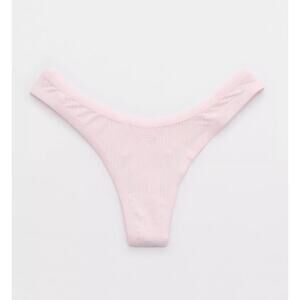 NWT Aerie Modal Rib Thong Underwear XXL Feminine Light Pink Plus Size Comfort